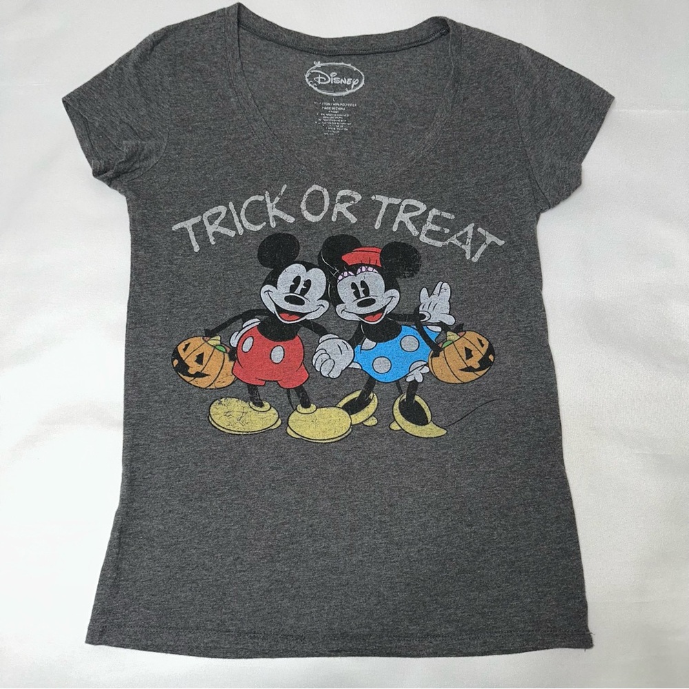 Disney Mickey and Minnie‎ Halloween T-Shirt trick or treat juniors size L